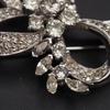 Used H329 PANETTA Brooch Rhinestone Silver Color Design Costume Jewelry