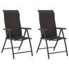 VidaXL Lot de 2 Chaises Pliables Jardin, Sièges de Terrasse, Chaises de Balcon, Meubles de Patio Jardinage Extérieur, Café 4007139