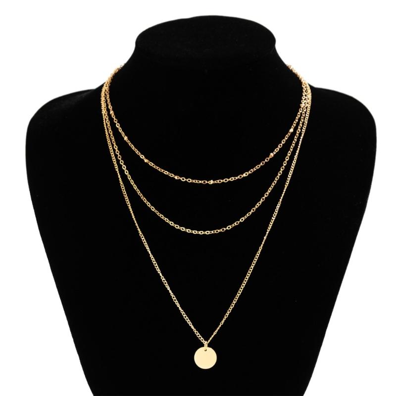 Chic Multi Layer Necklace Featuring High Quality Metal Sequins And Imitation Pearls Ideal For Trendy Occasions