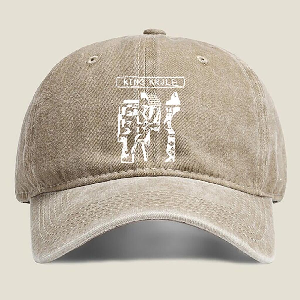 King Krule Silhouette Fashion Washed Baseball Cap Hat Outdoor Activities