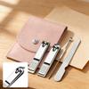 Portable Stainless Steel Nail Clipper Set – Travel Manicure Kit with Storage Bag, Nail File & Dead Skin Tool.