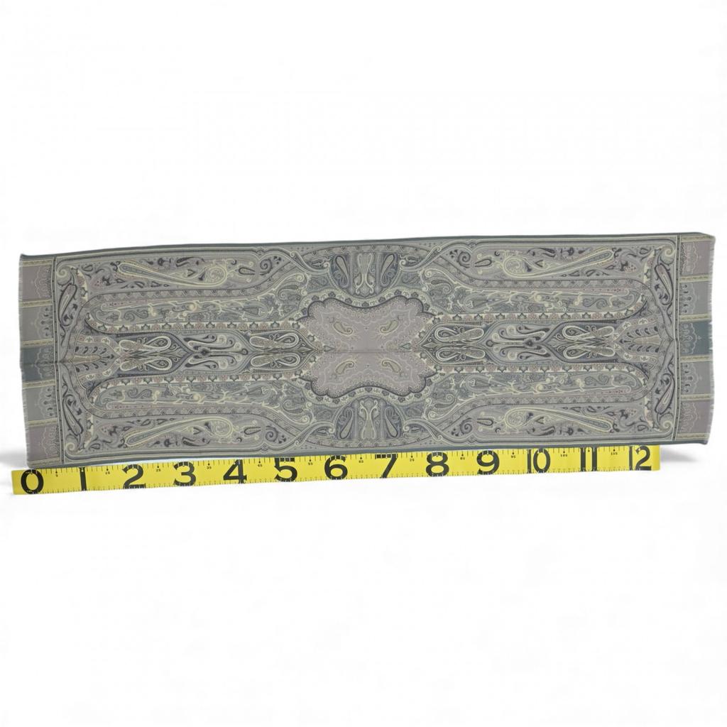Auth ETRO Paisley Pattern Wool Silk Stole Se4403ef
