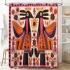 Vibrant Folk Art Shower Curtain - Colorful Bird & Floral Designs for Unique Bathroom Décor, Waterproof, Easy Care & Joyful