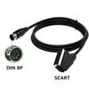 Hohe Leistung SCART 8Pin RGBs Ton Video Leitung Klare Signalübertragung PVC Isolierung