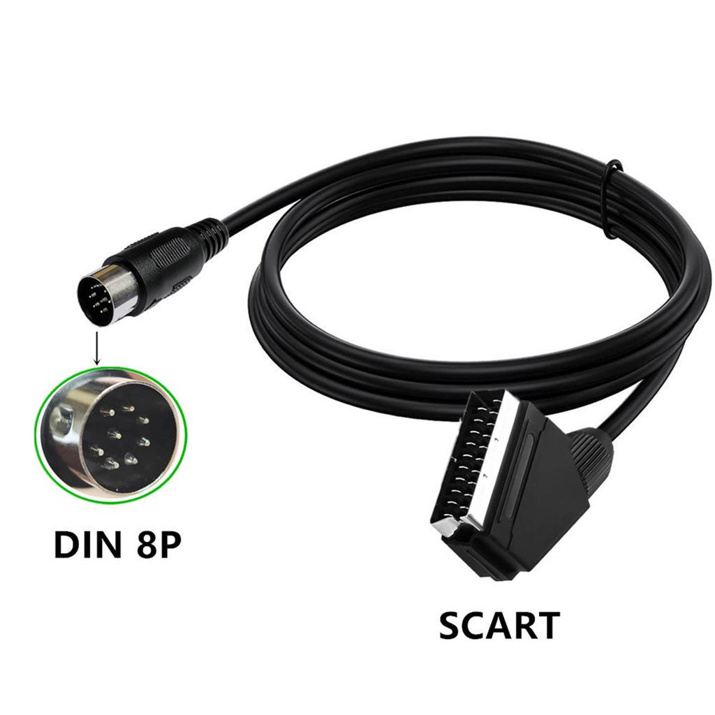 Hohe Leistung SCART 8Pin RGBs Ton Video Leitung Klare Signalübertragung PVC Isolierung