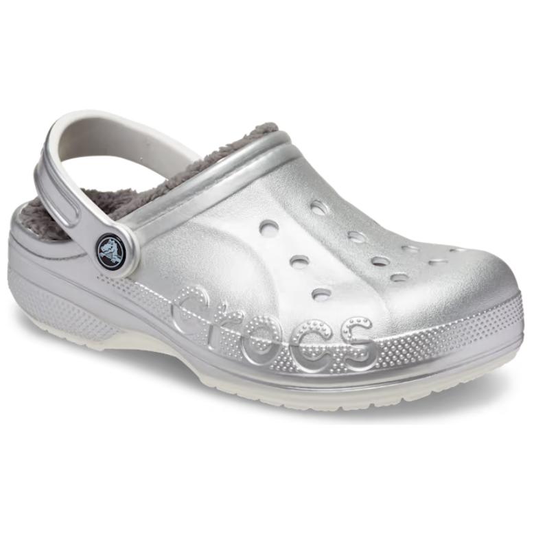 Crocs Baya Comfortable Versatile Commuting Clogs Men clogs Silver 205975-0P1