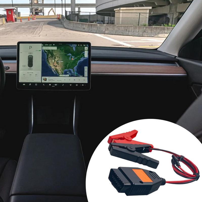 Car Memory Saver Car Diagnostic Cable OBD2 Memory Saver Connector Memory Saver With Alligator Clip-On 12V Car Battery Cigarette