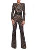 European-American Celebrity Style Lace Slim-Fit Jumpsuit