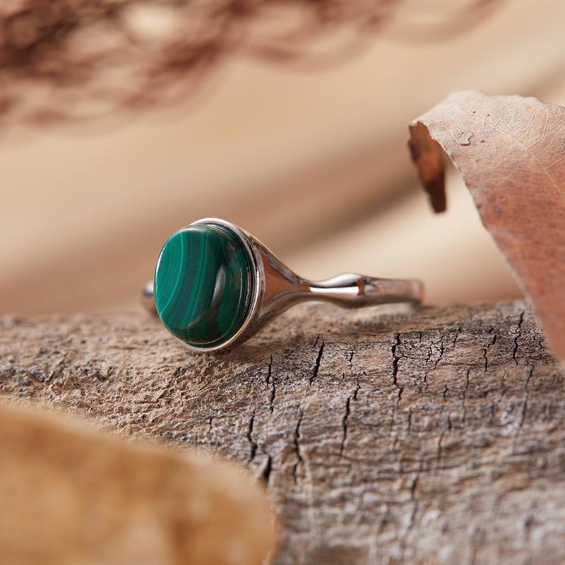 Minimalistischer Mode S925 Sterling Silber Inlay Topas Opal Granat Natürliche Farbe Schatzring Damen Zeigefingerring