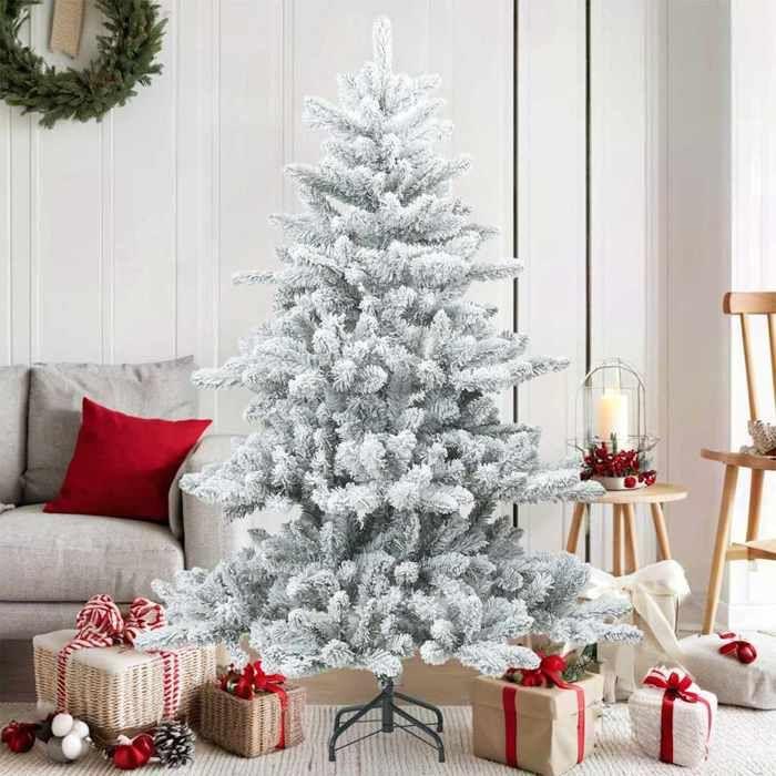 Maison Exclusive - Sapin de Noël artificiel à branches pliantes, duveteux de neige