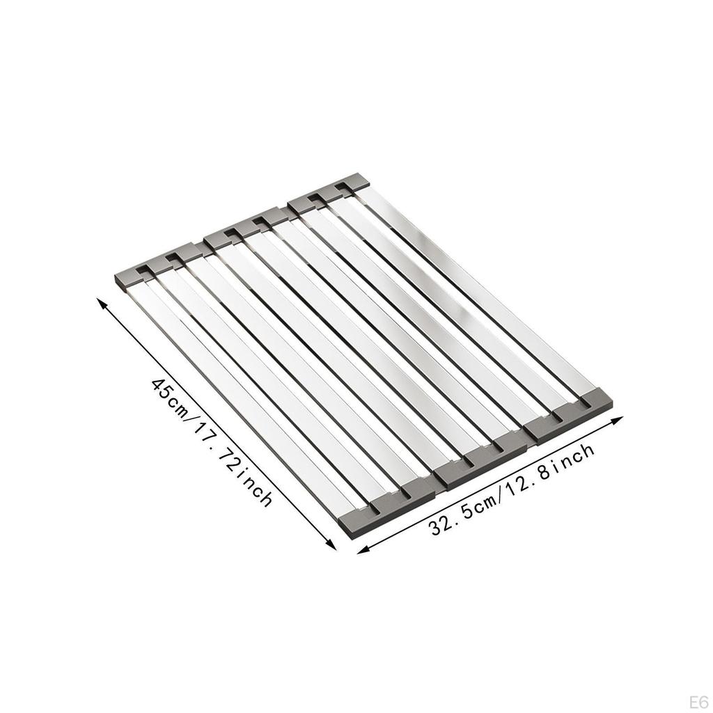 Dish Drying Rack Drainage Sink Holder Kitchen Mat for Cafe Household