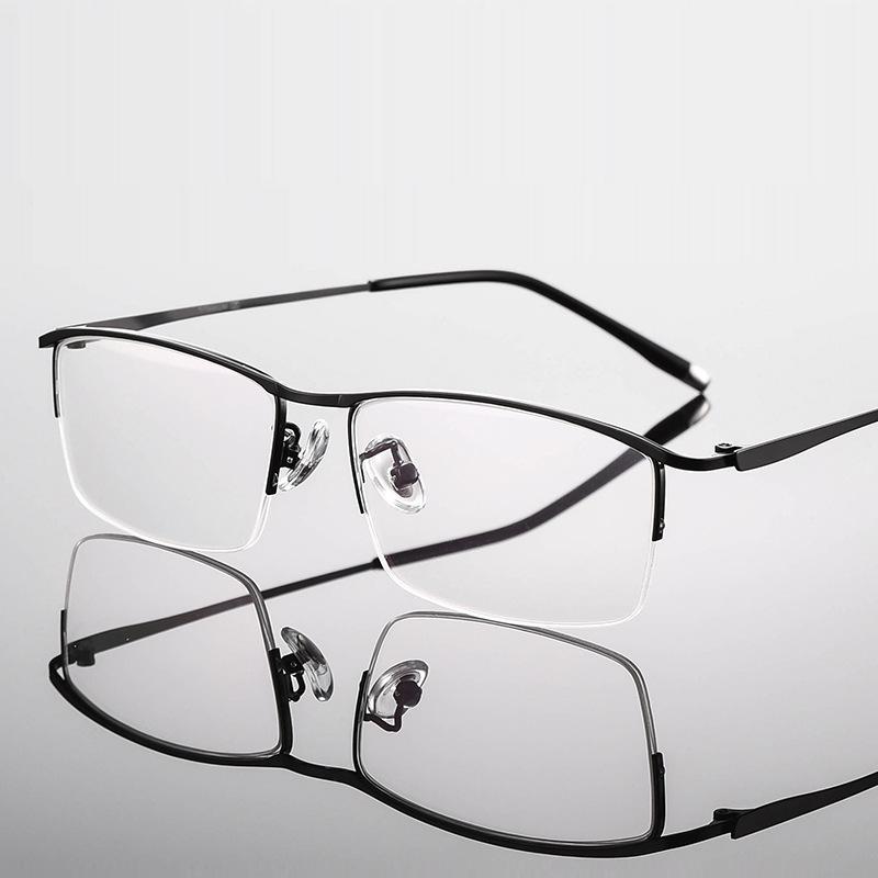Anti-Blue Light Myopia Glasses Women Men Fashion Metal Half Frame Prescription Eyeglasses Optical Myopic Eyewear 0 To -6.0