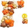 Thanksgiving Orange Balloon Chain Fall Themed Party Decoration Birthday Wedding Scene Decoration Balloon Arch