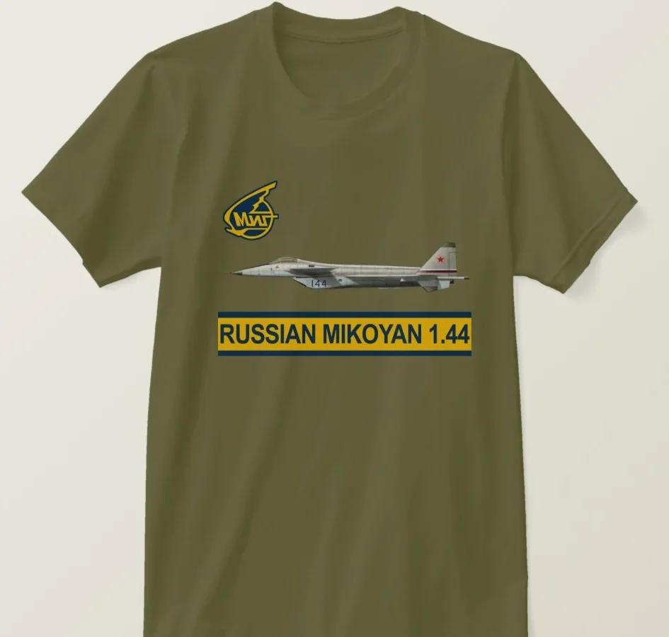 Russian Aerospace Force MiG 1.44 Fifth Generation Fighter T-Shirt 100% Cotton O-Neck Short Sleeve Casual Mens T-shirt Size S-3XL