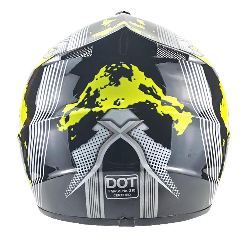 Unisex Off-Road Motorcycle Full Helmet Safety Cover 225 Yellow 21 Travel Personality Motorcycle Headset for Men And Women