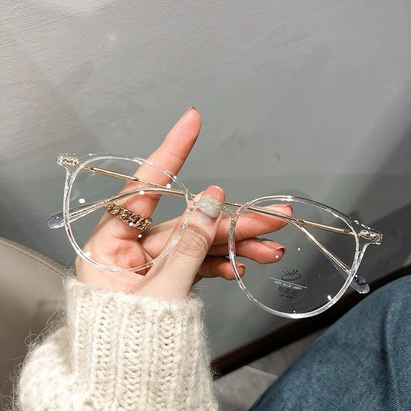 Ready Stock Korean Anti Radiation Eyeglasses Round Metal Frame Eyeglasses Women/Men