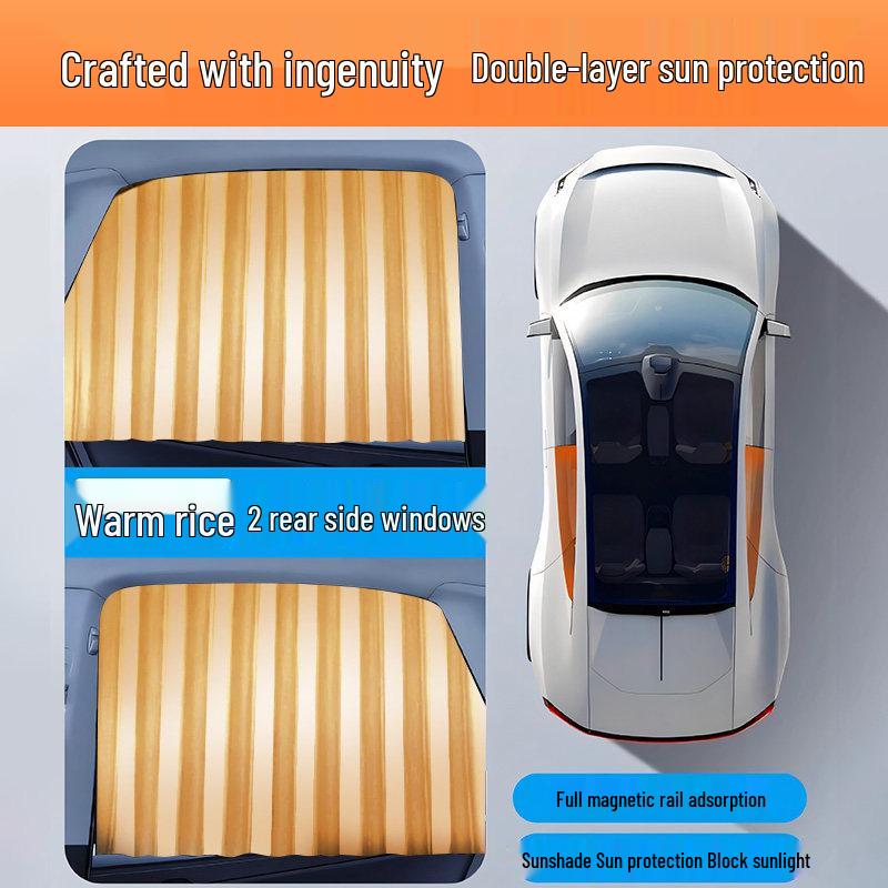 Magnetic Blackout Car Sunshade Curtains for Baby and Rear Seat Privacy