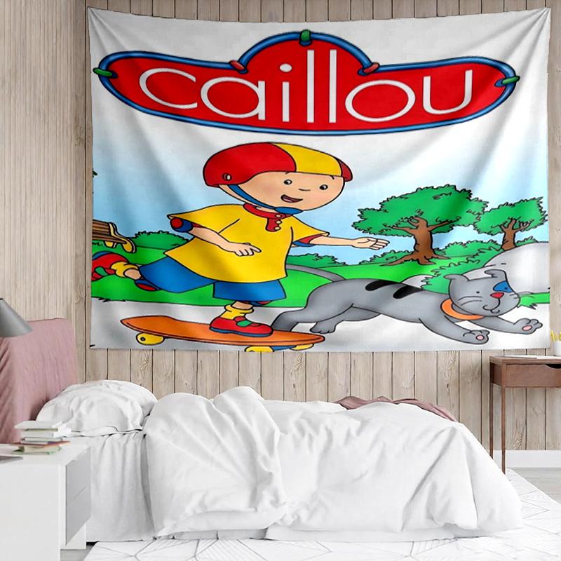 Caillou Tapestry for Bedroom Aesthetic Classroom Tapestries Wall Hanging for Living Room Dorm Office,Ideal Creative Gift