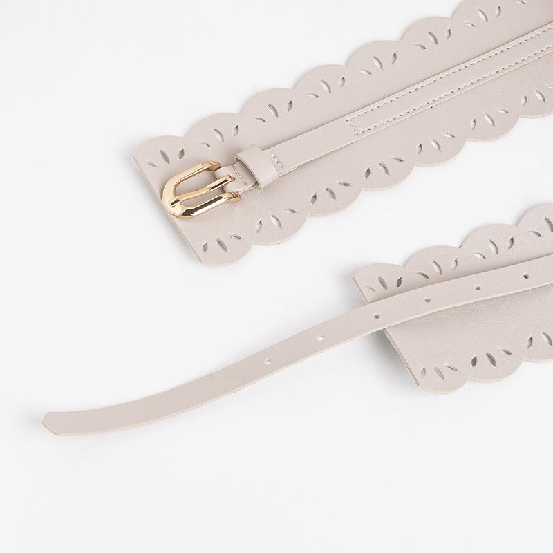 Bohemian Belt, Bohemian-style Belt with Lace and Cutouts, Sweet Ladies' Wide Belt, Women's Waist Strap