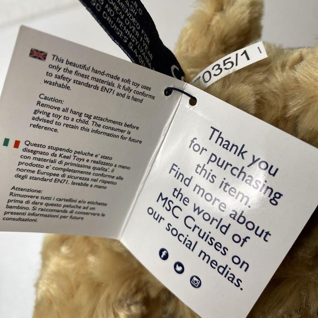 [USED] MSC Bellissima Teddy Bear First Cruise ver.