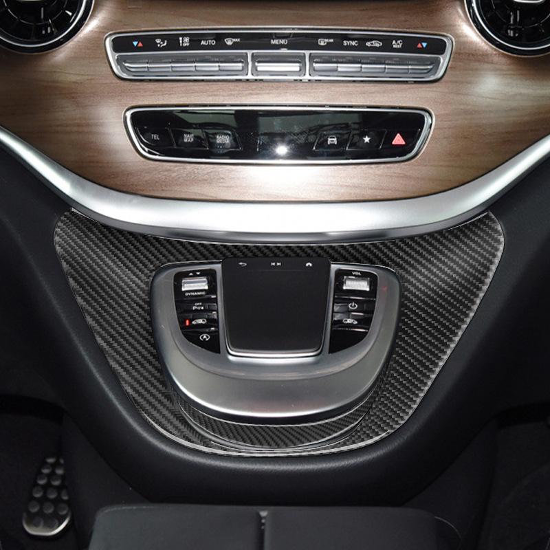 for Mercedes-Benz 16-21 V-Class V250/260 navigation decorative panel real carbon fiber interior modification