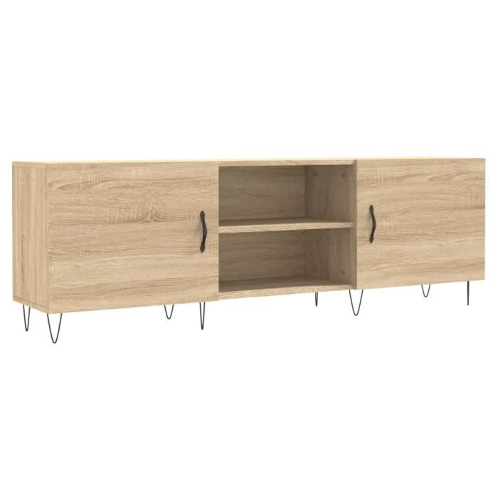 VidaXL Meuble TV chêne sonoma 150x30x50 cm bois d'ingénierie 829095