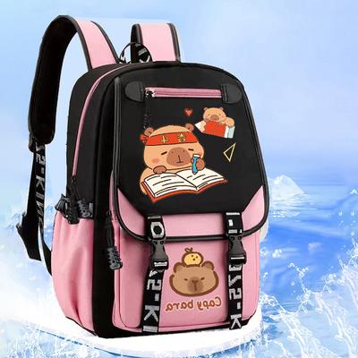 New Capibala Schoolbag for Students In Grades 1-6 Large-capacity Lightweight Wear-resistant Multifunctional Ridge Protection Backpack