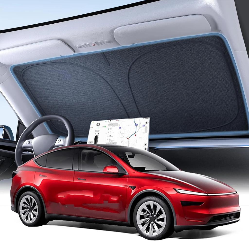 For Tesla Model Y Juniper Model 3 Highland Windshield Sunshade Sun Blockage Foldable Heat Insulation Sunshade Storage Bag Amagi