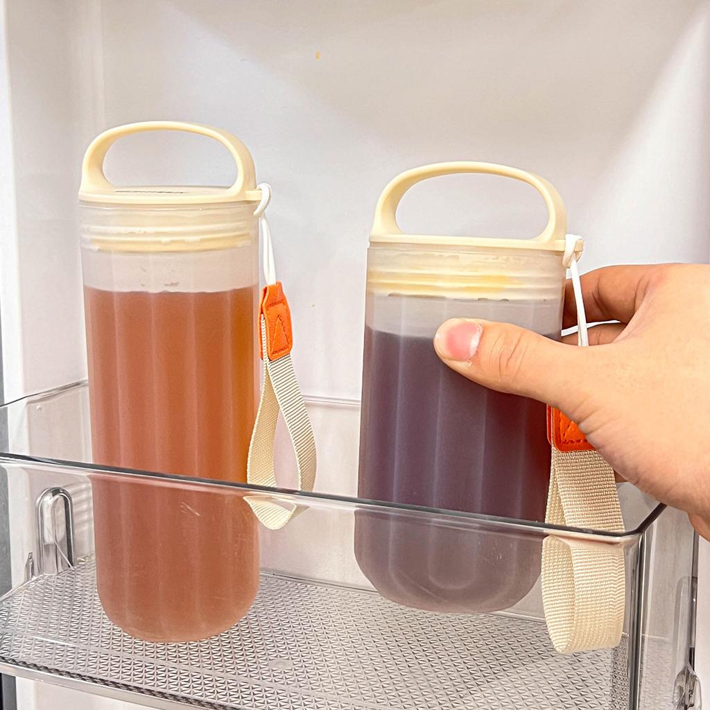 New 350/550Ml Plastic Water Bottle With Handle&Rope Leak Proof Drinking Bottle Travel Sport Portable Milk Coffee Cup