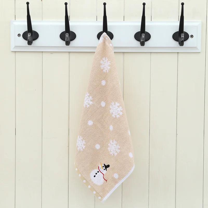 Soft Cotton Baby Bath Towel Cartoon Snowman Face Towel Newborn Infant Kids Absorbent Washcloth Children Shower Towels 33x33cm