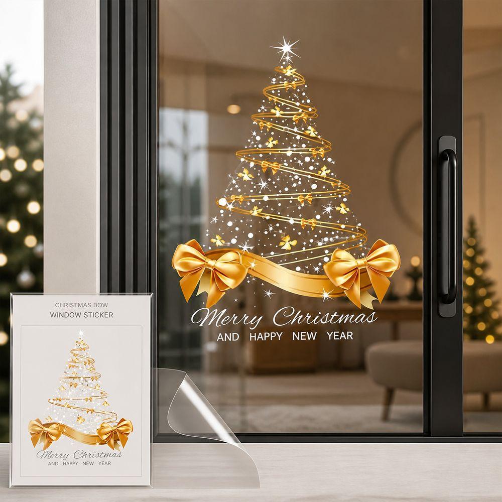 Static Cling Christmas Window Sticker PVC Holiday Window Sticker Christmas Decorating