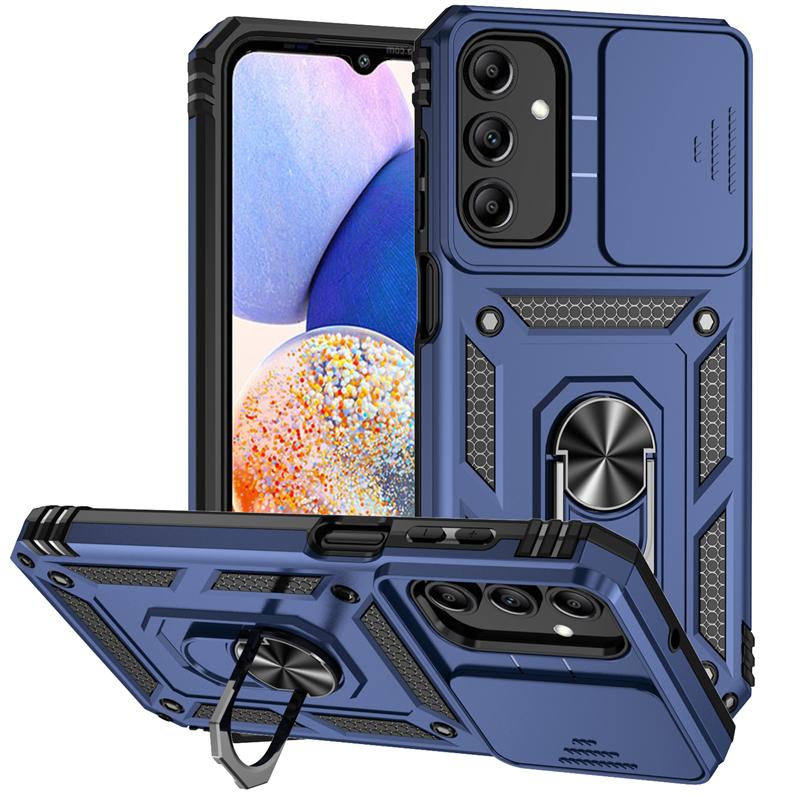 Pouzdro pro Samsung Galaxy A15 a15 slide s fotoaparátem, nárazuvzdorné, brnění, kryt pro Samsung A15 A 15 15A s magnetickým kroužkem a stojánkem, zadní kryt