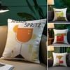 Abstract Cocktail Design Pillow Case Plush Fabric Soft Pillowcase Double Sided Print Sofa Cushion Cover Throw