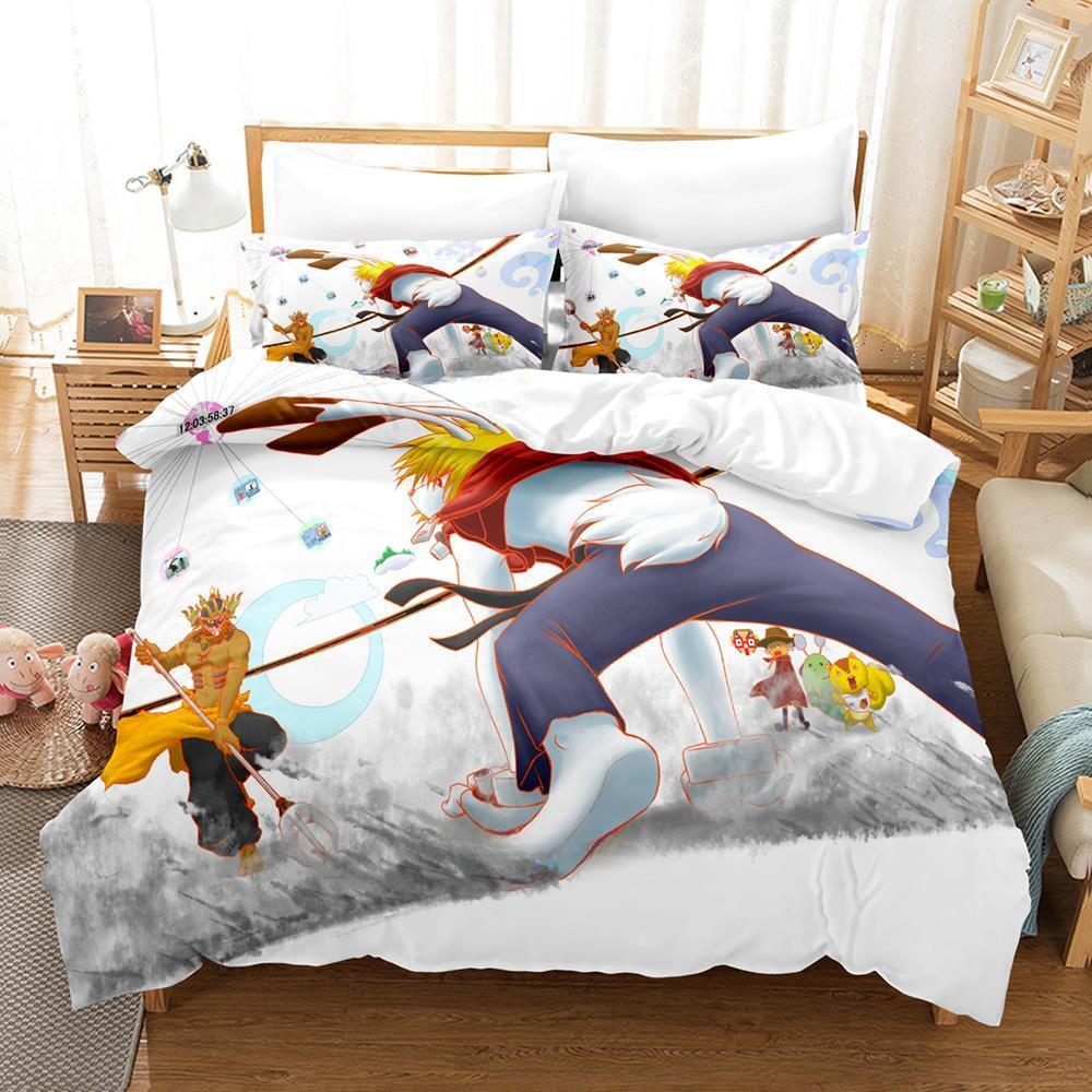 Fashion 3d Print Summer Wars King Kazma Bedding Set Cartoon Anime Three-piece Set Adult Kid Bedroom Duvetcover Sets Home Textile