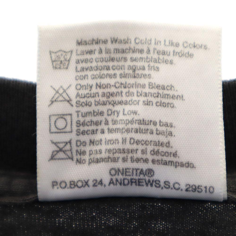 ONEITA 90s Old Masahiro Chono Print Short sleeve T-shirt L black Men's Used