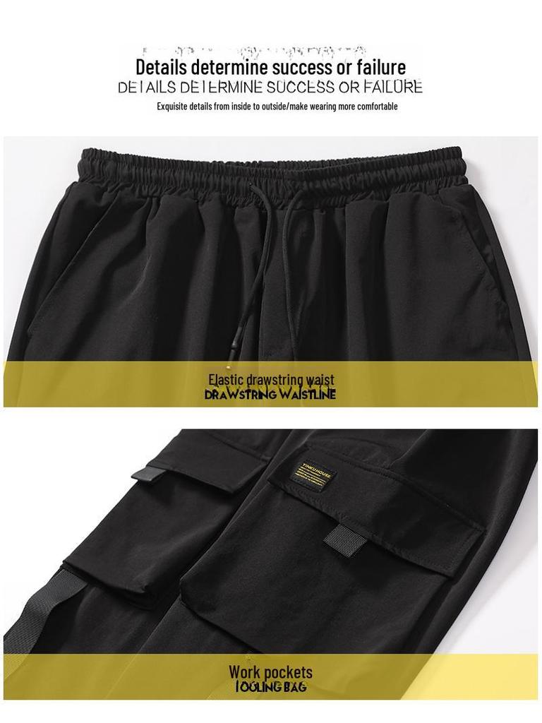 Stylische Herren Haremshose mit Bündchen - Trendige Neun-Punkt Weite Lässige Hose