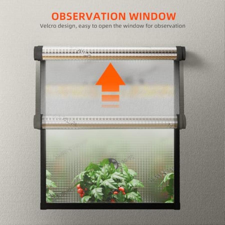 Pro Series 4.6x2.3x6.6 Grow Tent 55x28x80 with Roll-up Door Observation Window Floor Tray 2000D Thicken Mylar Canvas 4x2 for Hy