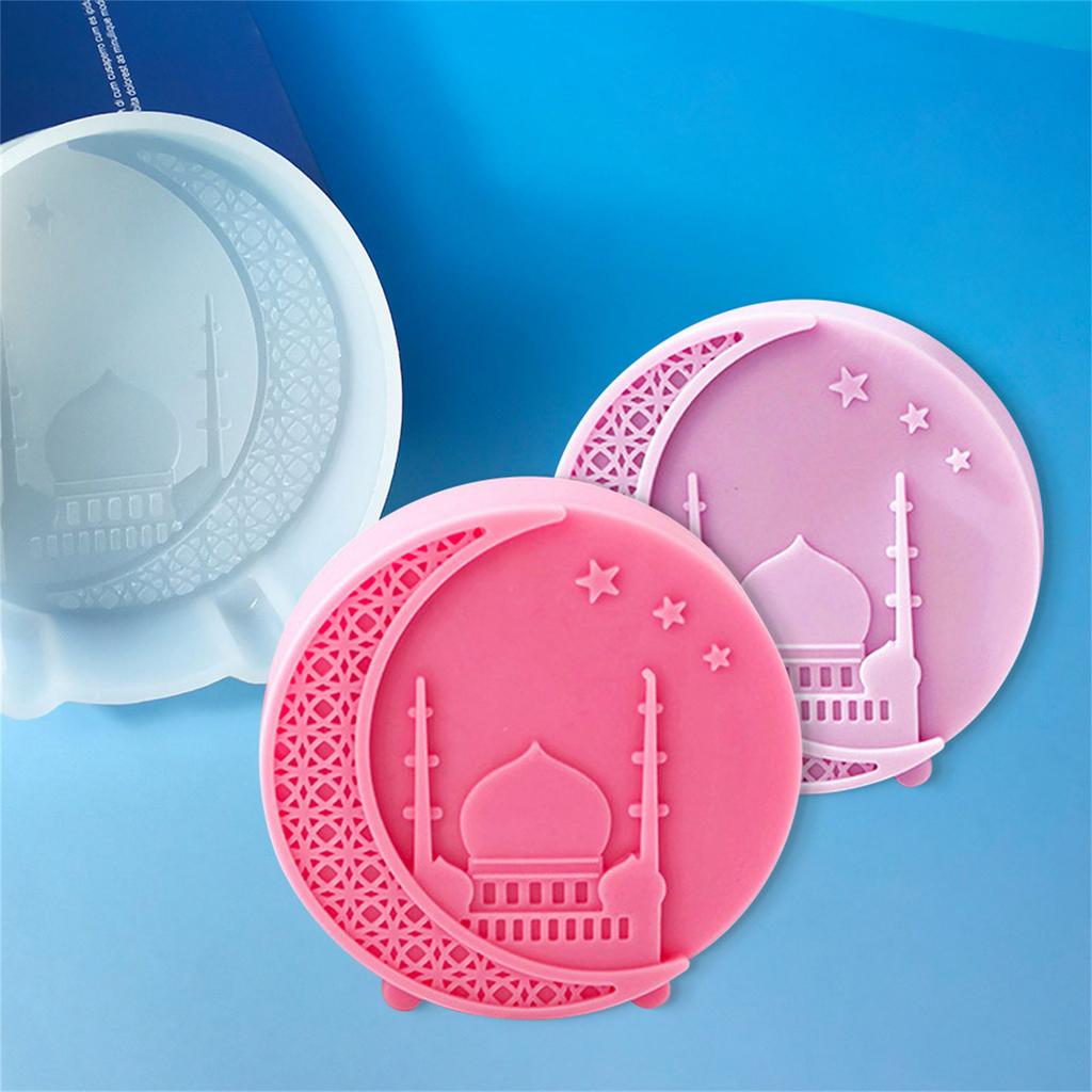 Moon Castle Silicone Mold Scented Candle Mold Festival Table Ornament Tool Plasters Craft Making Supplies Fondant Mold
