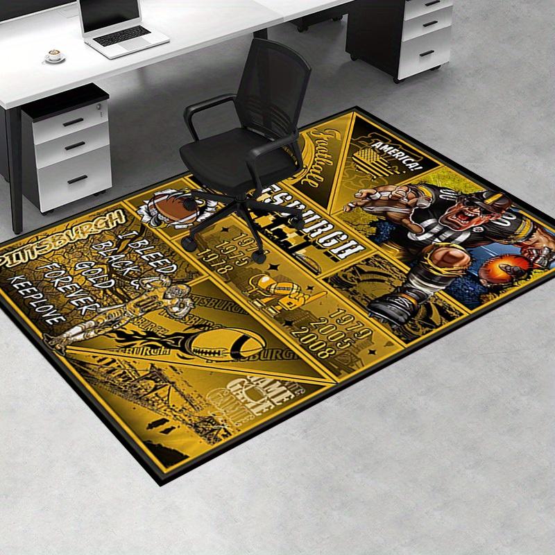 Büroteppich Pittsburgh Steelers inspiriertes Football-Fan-Geschenk Sofateppich, Stuhlunterlage zum Schutz