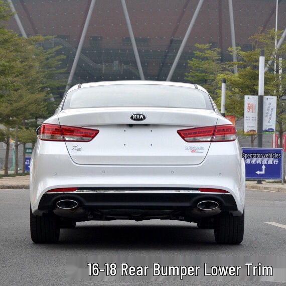 Compatible with Kia 2016-2018 K5 Rear Bumper Trim. Fits Double or Single Exhaust.