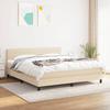 Maison Exclusive - Bed Slat Base with Cream Mattress 160x200 Cm Fabric
