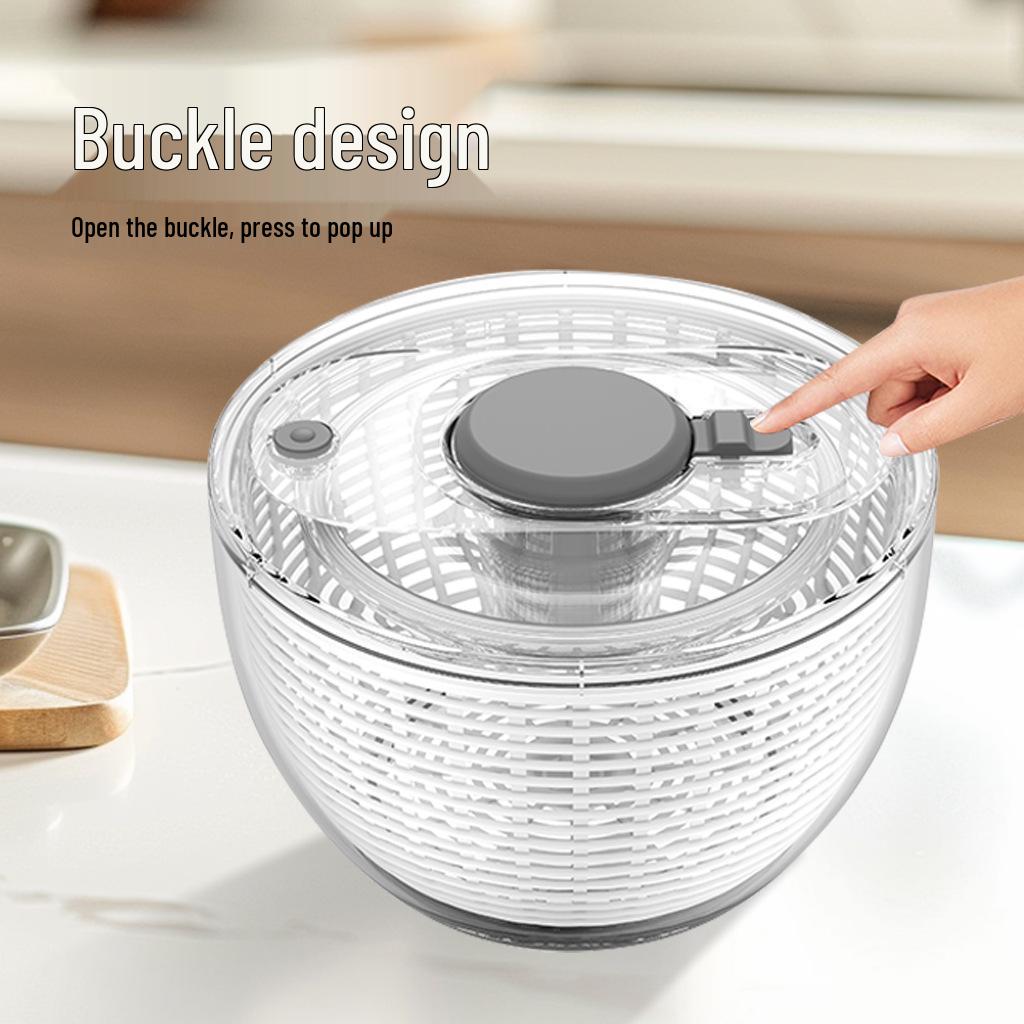 Multi-Purpose Press-Type Salad Spinner and Vegetable Washer