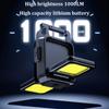 Small Led Flashlight Keychain Light USB Rechargeable Torch Work Light Multifunctional Portable COB 90 ° Rotation Camping Lantern