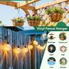 2Pcs Fence Hooks, Patio Brown Powder Coated Steel Fence Hangers for Hanging Plants, Planters, Bird Feeders, Lights