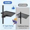 Adjustable Mic Stand Tray, 225×165mm Sound Card Platform,O-Type Clamp Fits 13-47mm Tubes, for Live Streaming Recording