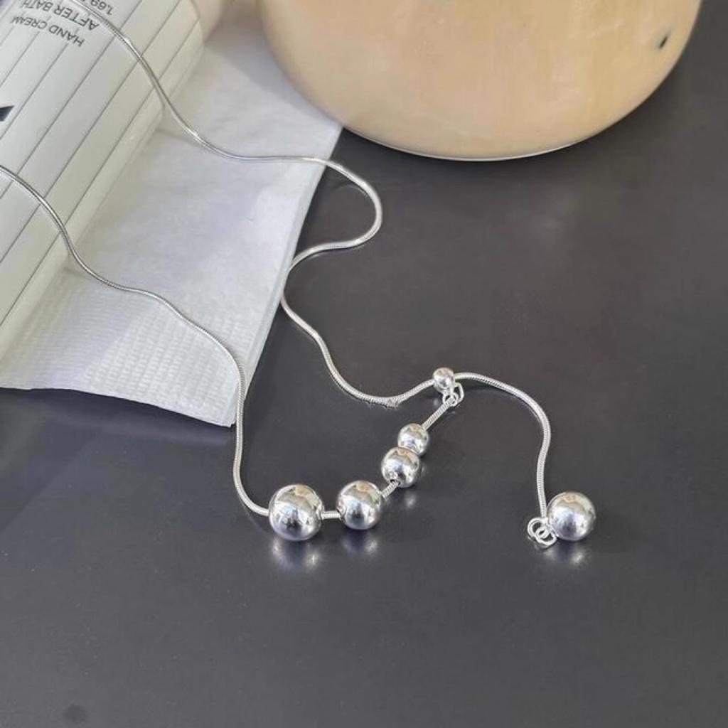 925 Silver Heart Pendant Necklace Adjustable Choker Elegant Love Jewelry Gift for Women Girls