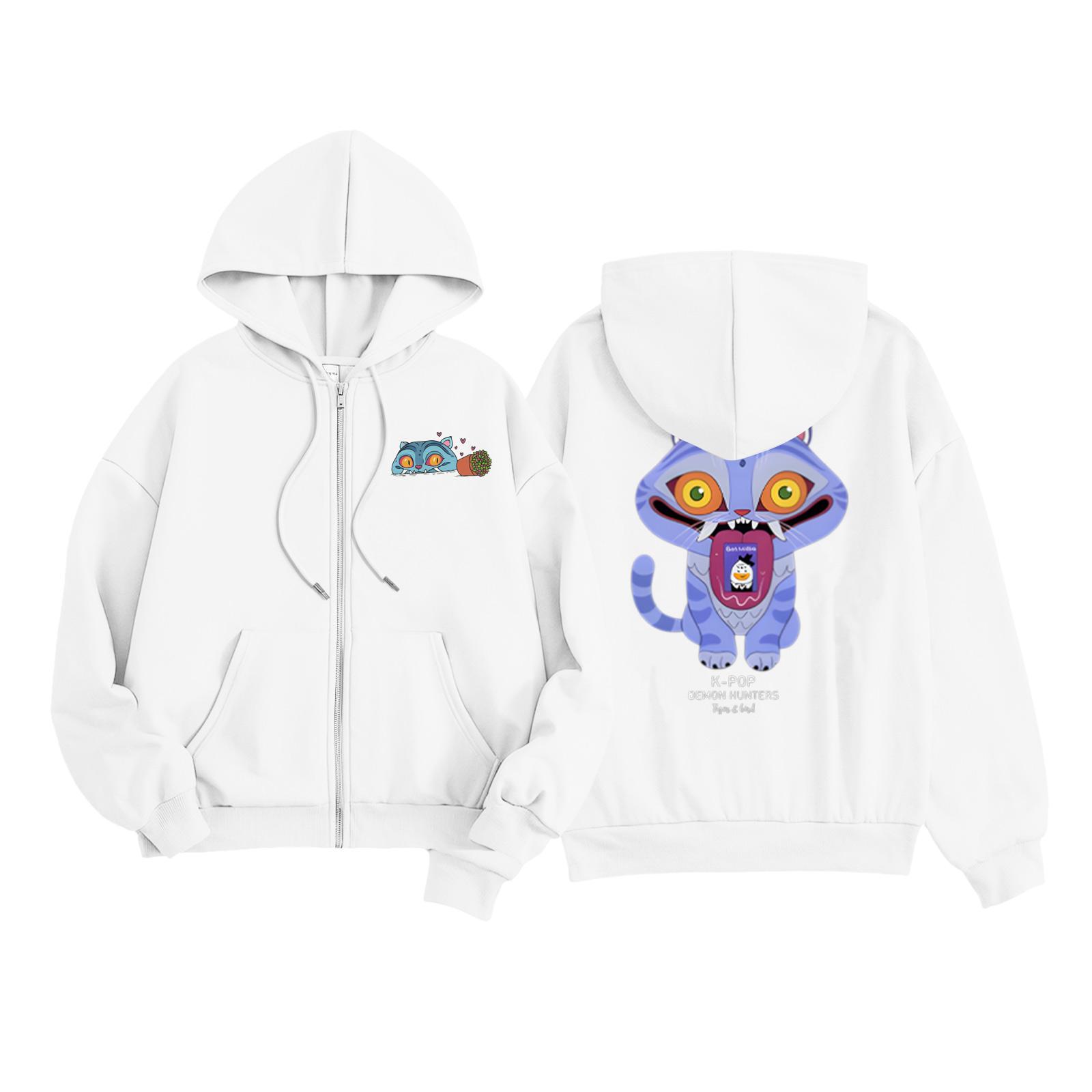 

Детская мода Женская легкая толстовка с длинным рукавом на молнии Толстовка с принтом и карманами 130 белый