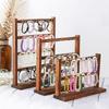 Sophisticated Wooden Jewelry HolderOrganizer For Exhibiting Earrings Necklaces And Keychains In Stores Or Homes