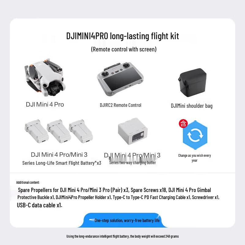 DJI Mini 4 Pro Long Endurance Fly More Kit with Screen Remote (CN version)