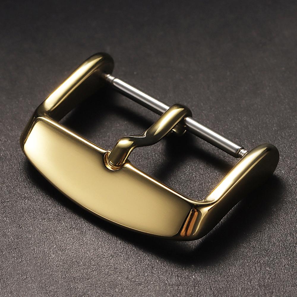 Fibbia in Acciaio Inossidabile per Cinturino in Pelle 12mm 14mm 16mm 18mm 20mm 22mm 24mm Bottone Metallico Chiusura a Perno Accessori per Orologi